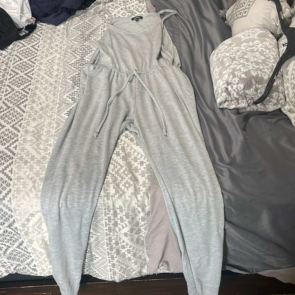 Size M Long Grey Romper- never worn